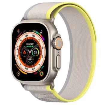 Dux Ducis Sport Velcro Strap do Apple Watch 9 / 8 / 7 / 6 / SE / 5 / 4 / 3 / 2 / 1 (38, 40, 41 mm) Żółty