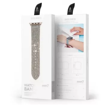 Bransoleta ze stali nierdzewnej DUX DUCIS Link Bracelet dla Apple Watch Band 7/6/5/4/3/2/SE (41/40/38mm) Srebrny