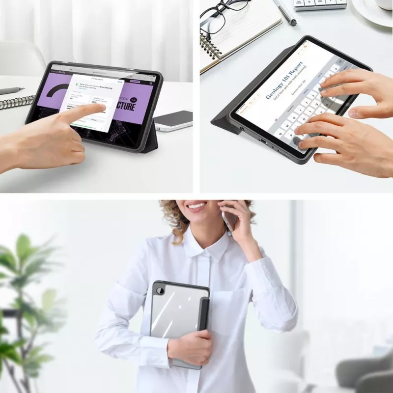 Dux Ducis Toby Folio Case z Flip Stand dla Samsung Galaxy Tab A9 8.7 inch - Czarny