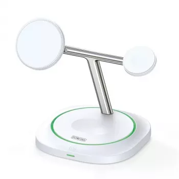 Duzzona W16 15W 3-w-1 Magnetyczna Ładowarka Bezprzewodowa Biała