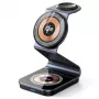 Duzzona W21 3-in-1 15W Wireless Charging Stand Phone Earphone Watch Charger (Qi2 Certified) Transparent