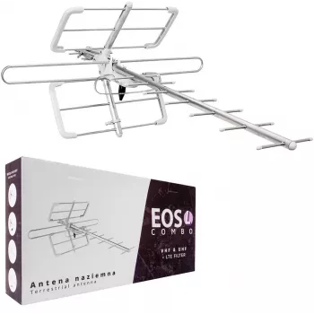 Antena DVB-T/T2 Spacetronik EOS L Combo Biała (Pasywna)