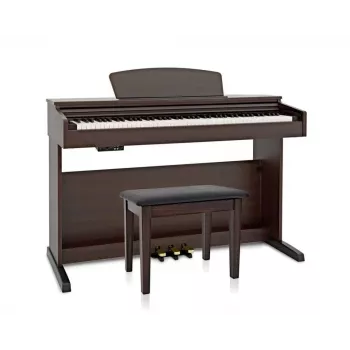 Dynatone SLP-175 RW Pianino cyfrowe z 88 klawiszami o stopniowanej młoteczkowej mechanice, 128-głosową polifonią, 40 brzmieniami, 3 pedałami, głośnikami 2x15W, USB MIDI, palisander