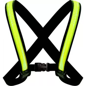 EasyPix StreetGlow L/XL LED Safety Vest dla Dorosłych - Ładowalny, 3 Tryby, Czarny