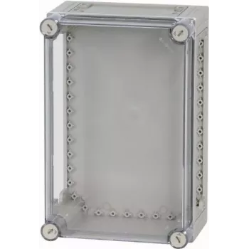 Obudowa ścienna Eaton CI43-150, poliwęglan, szara z przezroczystymi drzwiami, IP65, 150x150x130mm 022273