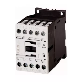Stycznik mocy Eaton DILM12-10 – cewka 230 V AC, 3-biegunowy + 1 NO, 12 A AC-3, 5,5 kW, IP20, montaż na szynie DIN