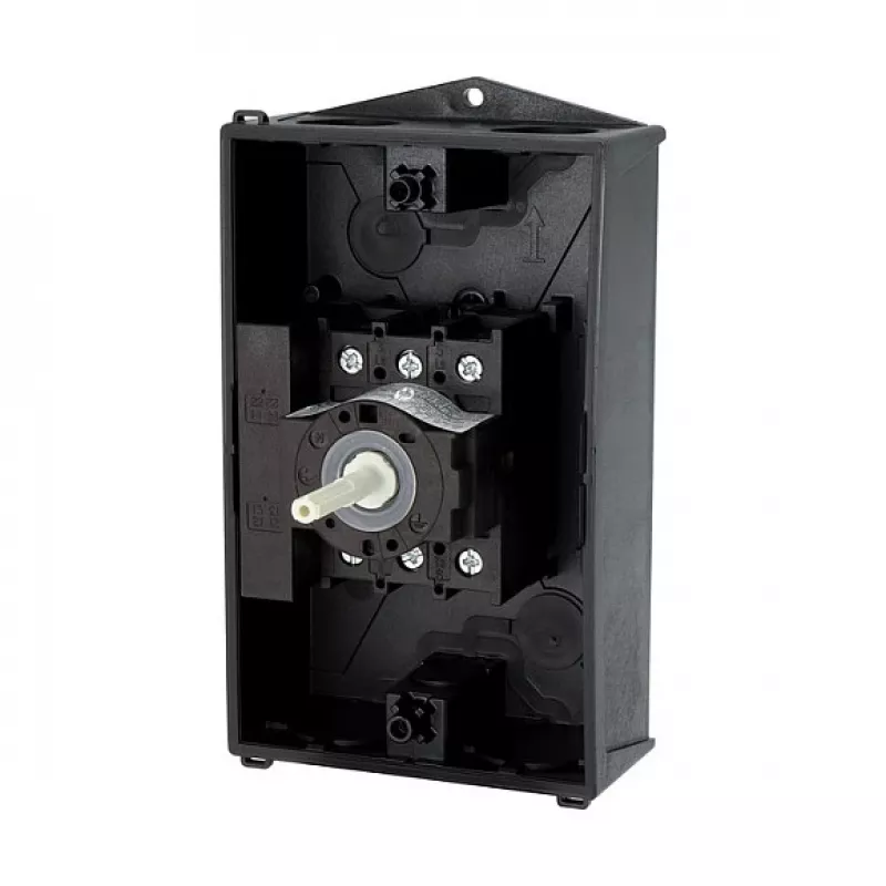 Eaton P1-25/I2/SVB/HI11 25A 3-biegunowy wyłącznik główny z zatrzymaniem awaryjnym, montaż natynkowy, IP65, czerwony/żółty