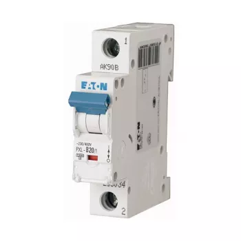 Eaton PXL-B20/1 Wyłącznik nadprądowy 20A 1-biegunowy Typ B 10kA Montaż na szynę DIN