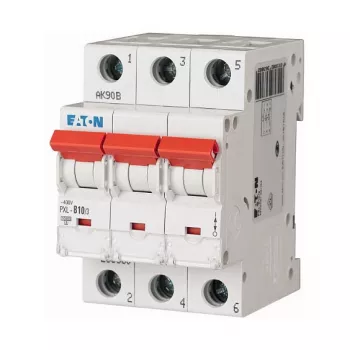 EATON PXL-C10/3 Wyłącznik nadprądowy, 10A, 3-biegunowy, charakterystyka C, 400V, 10kA (236422)
