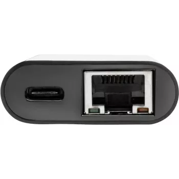 Eaton Tripp Lite U436-06N-GB-C Adapter USB-C na Gigabit Ethernet z ładowaniem USB-C PD - Thunderbolt 3 - Czarny
