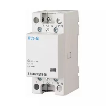 EATON Z-SCH230/25-40 Stycznik instalacyjny, cewka 230V AC, 4-biegunowy (4 NO), 25A, 2 TE, szyna DIN, MPN 248847