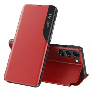 Eco Samsung Galaxy S23+ z Flip Stand Leather View Case Czerwony
