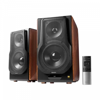 Edifier S3000MKII Premium Bezprzewodowe Głośniki Podłogowe 2.0, Brąz