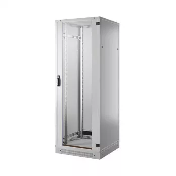 EFB 19-calowy zestaw szafy sieciowej PRO 42U, 800x1000 mm, RAL7035, jednostka dachowa z 4 wentylatorami, zasilanie + cokół