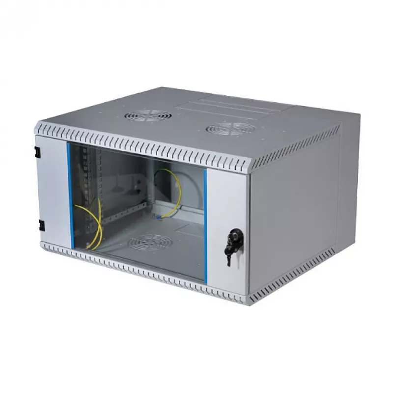 EFB 19 inch Wall-Mount Cabinet 12U, Swiveling, 2-Part, RAL 7035, Depth 500 mm