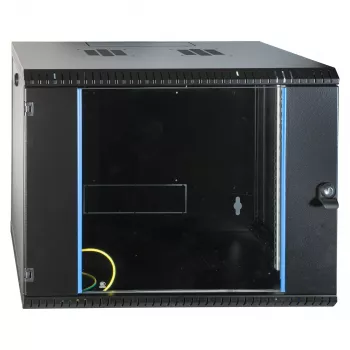 EFB 19 inch Wall Mount Enclosure 9U, Fixed, Single Section, RAL 9005, Depth 600 mm