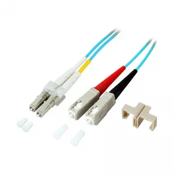 EFB Duplex Patch Cable LC-SC OM3 25m LSZH 2mm Aqua