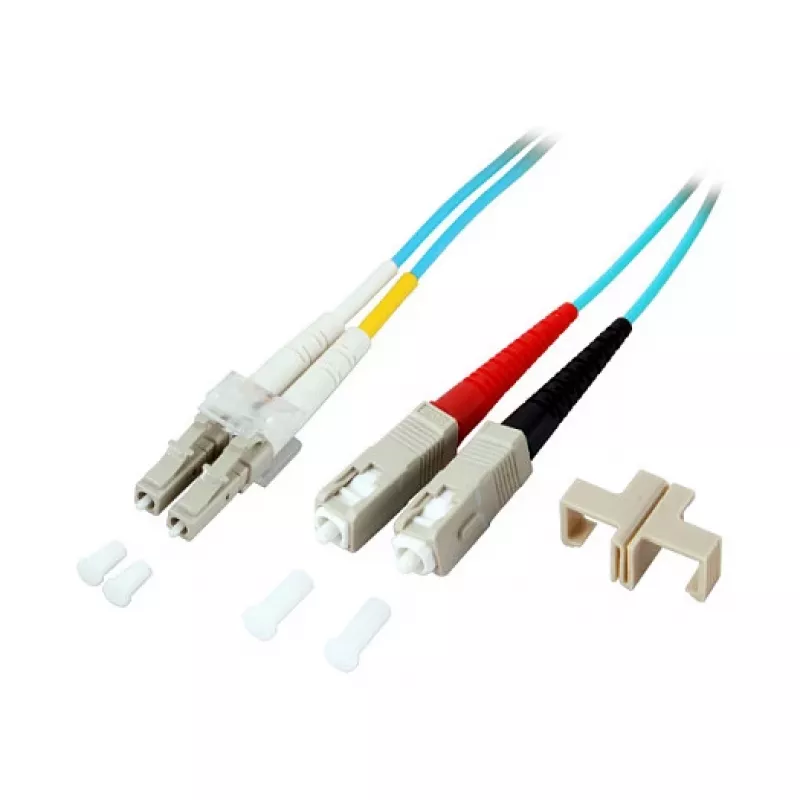 EFB Duplex Patch Cable LC-SC OM3 25m LSZH 2mm Aqua