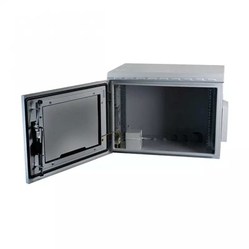 EFB-Elektronik Szafa wisząca 19 cali IP55, 20U, drzwi szklane, głębokość 600 mm, RAL 7035 (691720IP55.2G)