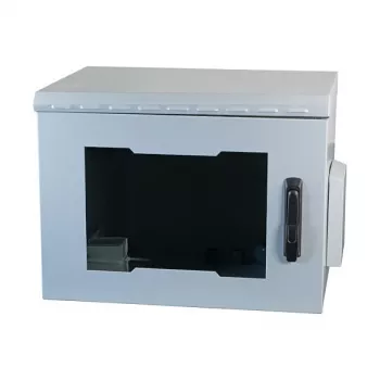 EFB-Elektronik Szafa wisząca 19 cali IP55, 20U, drzwi szklane, głębokość 600 mm, RAL 7035 (691720IP55.2G)