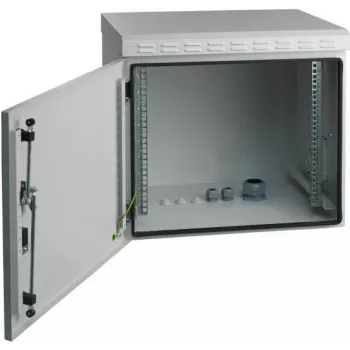EFB Elektronik 19 inch Szafa ścienna IP55, 7U, Drzwi stalowe, Głębokość 600 mm, RAL 7035 (Jasnoszary)