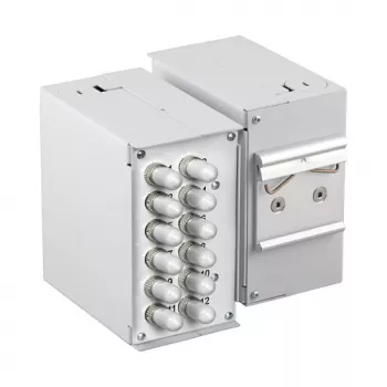 EFB ELEKTRONIK 53705.4V2B2 Panel przedni na szynę DIN, pusty, 1,7 mm, 12x SC-Simplex / LC-Duplex / E2000