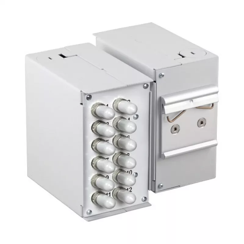 EFB ELEKTRONIK 53705.4V2B2 Panel przedni na szynę DIN, pusty, 1,7 mm, 12x SC-Simplex / LC-Duplex / E2000