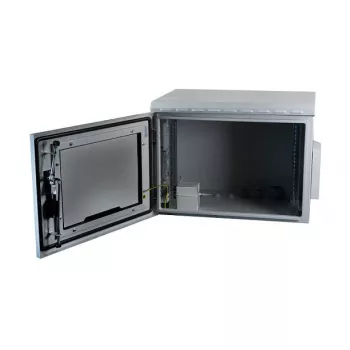 EFB Elektronik 691707IP55.2G - Szafa wisząca 19 inch 7U IP55, szara (RAL 7035), 600x600x400 mm, obciążenie 100 kg