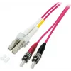 EFB Elektronik zworka duplex LC-ST 50/125µm OM4 LSZH fiolet erika 2.0mm 3m