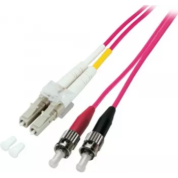EFB Elektronik zworka duplex LC-ST 50/125µm OM4 LSZH fiolet erika 2.0mm 3m
