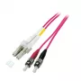 EFB Elektronik zworka duplex LC-ST 50/125µm OM4 LSZH fiolet erika 2.0mm 3m