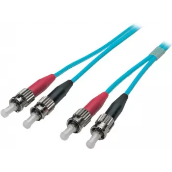 EFB-Elektronik ECOFIBER Duplex Jumper ST-ST 50/125µm OM3 LSZH Aqua 3.0mm 1m