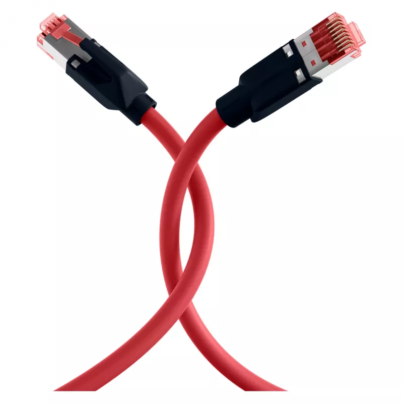 EFB ELEKTRONIK RJ45 Kabel krosowy Cat.6A S/FTP PUR Czerwony 0,25 m