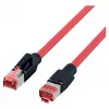 EFB ELEKTRONIK RJ45 Kabel krosowy Cat.6A S/FTP PUR Czerwony 0,25 m