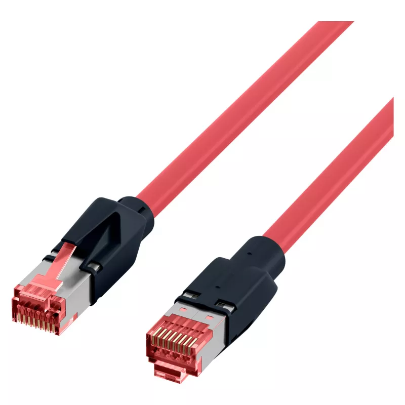 EFB ELEKTRONIK RJ45 Kabel krosowy Cat.6A S/FTP PUR Czerwony 0,25 m
