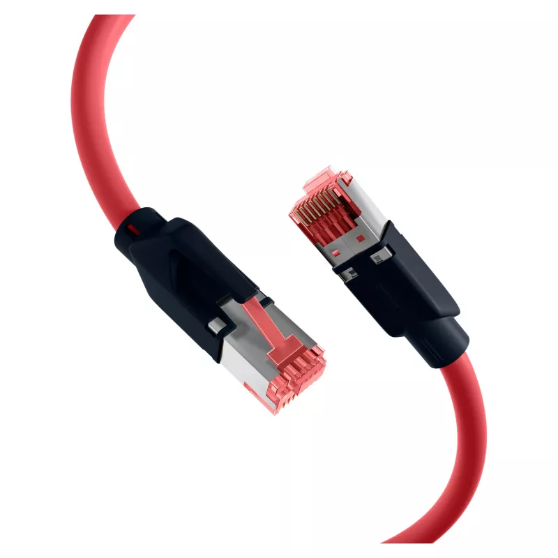 EFB ELEKTRONIK RJ45 Kabel krosowy Cat.6A S/FTP PUR Czerwony 0,25 m