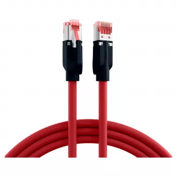 EFB ELEKTRONIK RJ45 Kabel krosowy Cat.6A S/FTP PUR Czerwony 0,25 m