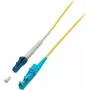 Kabel światłowodowy jednomodowy Simplex EFB-Elektronik E2000 APC do LC UPC OS2 3m Żółty LSZH 9/125µm O0863.3