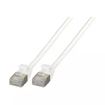 EFB RJ45 Patch Cable Cat.6A U/FTP TPE 4mm Ultraflex White 0.25m