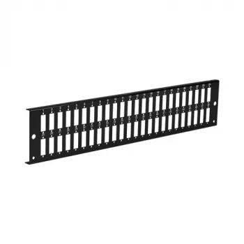 EFB VSB2HE-FP-SW-48SC-D 19-calowy panel przedni 2U do 24 adapterów SC Duplex/LC Quad, pionowy, czarny