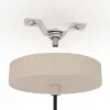 Lampa wisząca EGLO ROMAZZINA, 1 x E27, beżowy klosz z tkaniny, stal, IP20, ściemnialna, maks. 60W