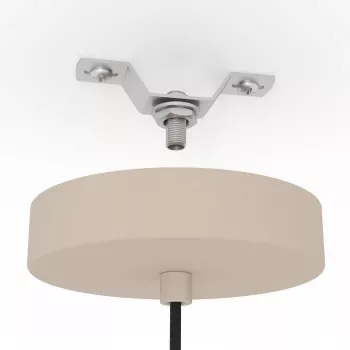 Lampa wisząca EGLO ROMAZZINA, 1 x E27, beżowy klosz z tkaniny, stal, IP20, ściemnialna, maks. 60W