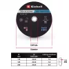 Einhell 230 x 2,0 mm cienkie tarcze tnące do szlifierek kątowych, 10 szt. 711524