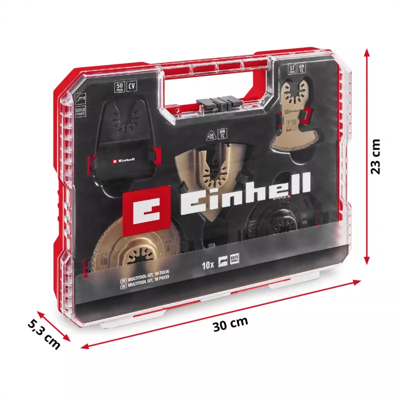Einhell 708110 XLPLUS-CASE HCS HM Zestaw akcesoriów do narzędzi wielofunkcyjnych 37-częściowy