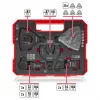 Einhell 708135 XL-PLUS-CASE zestaw akcesoriów do narzędzi wielofunkcyjnych BiM HSS, 10 elementów