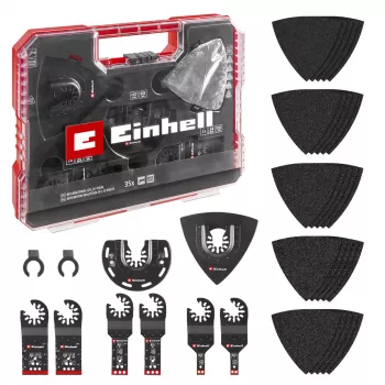 Einhell 708135 XL-PLUS-CASE zestaw akcesoriów do narzędzi wielofunkcyjnych BiM HSS, 10 elementów