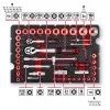 Einhell E-Case 92-częściowy zestaw narzędzi warsztatowych (370514) - stal chromowo-wanadowa, czarno-czerwony