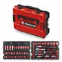 Einhell E-Case 92-częściowy zestaw narzędzi warsztatowych (370514) - stal chromowo-wanadowa, czarno-czerwony