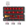 Zestaw narzędzi elektryka Einhell E-Case VDE 24-częściowy (czerwony/żółty)