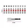 Einhell Karabiner Impact Bit Set 10-częściowy 1/4 inch Hex Bity udarowe z karabińczykiem